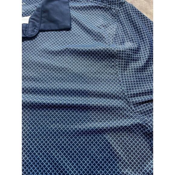 Graham Luxe‎ Polo Shirt Mens Large L Navy Blue Lightweight Stretch Golf - Picture 3 of 5